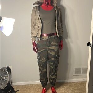 Camouflage Cargo Pants with Tank Top